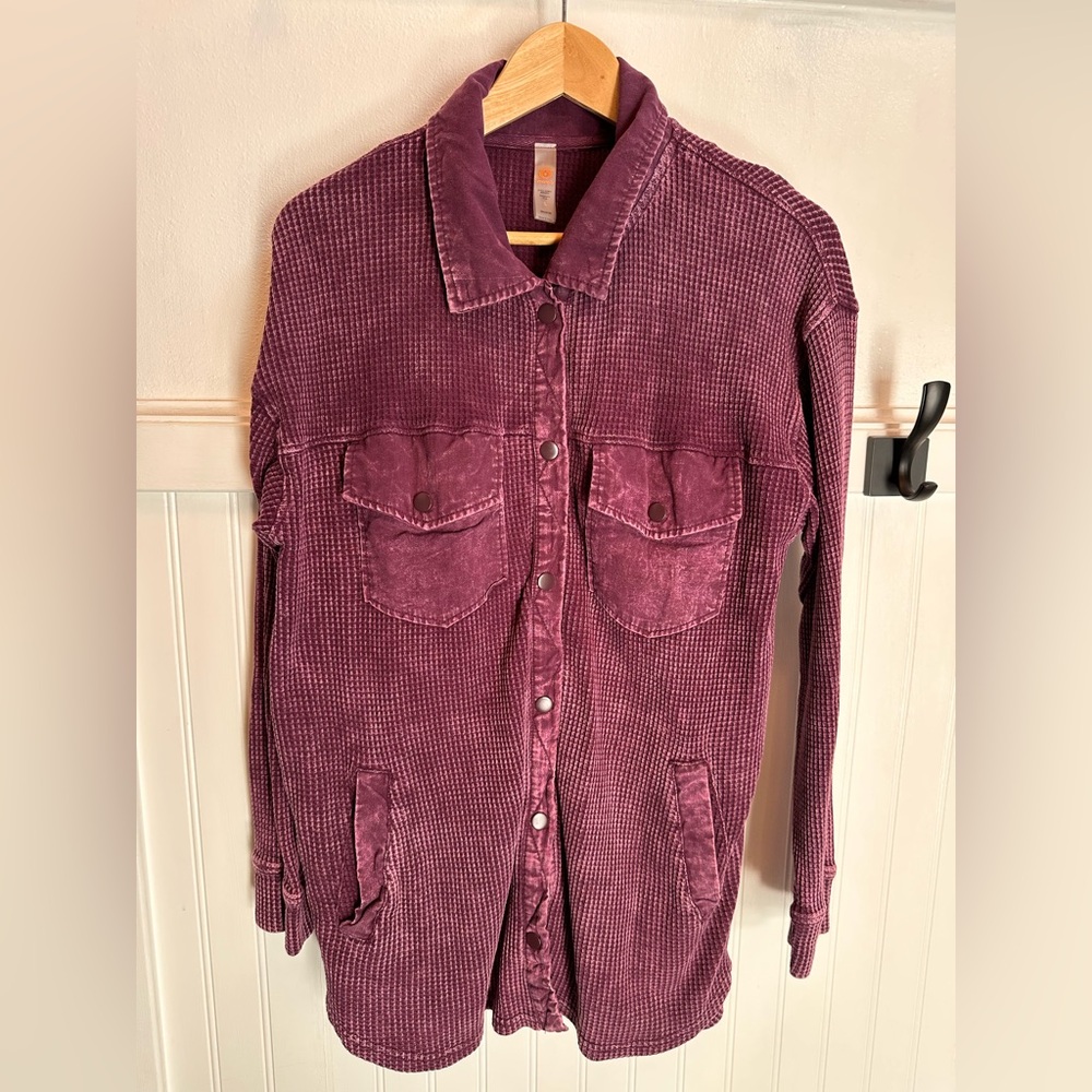 Mono B Deep Purple Shirt Jacket
